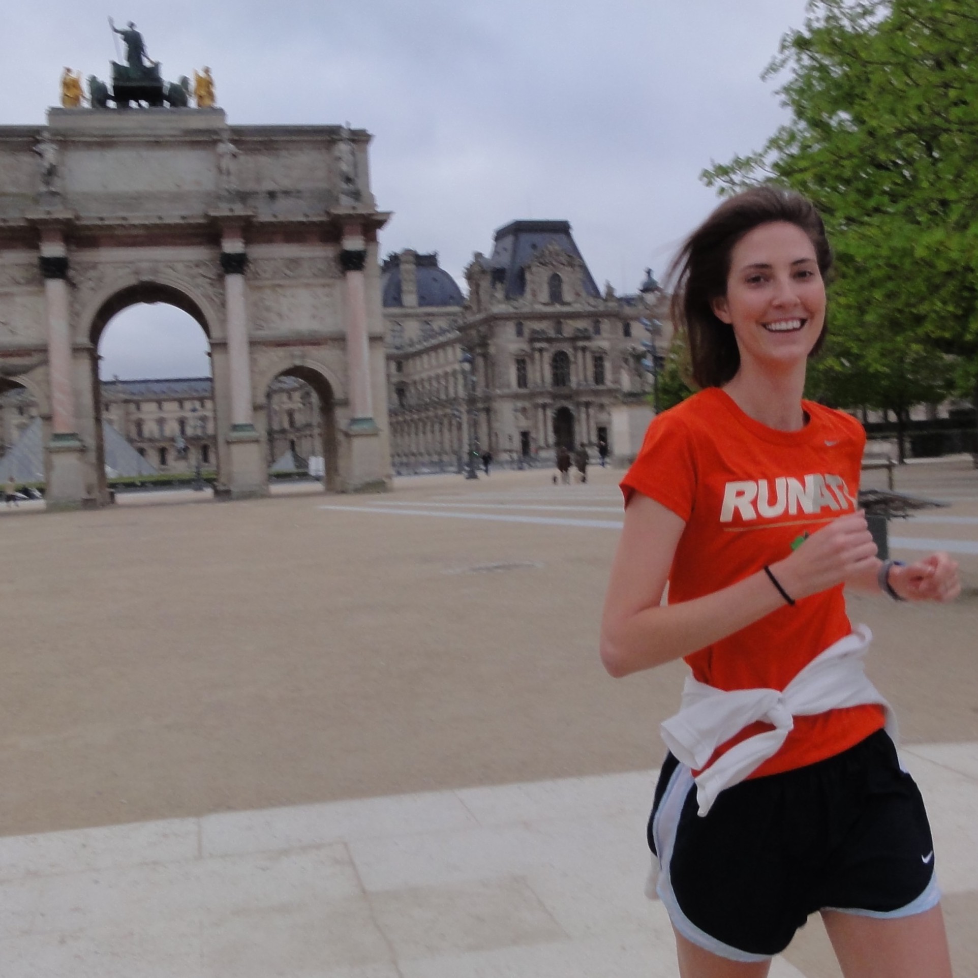 Under the Arc du Carousel with Kristy